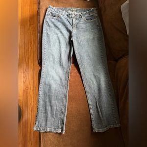 Blue Lee Rider Wide Leg Jeans Mid Rise Sz 16 P